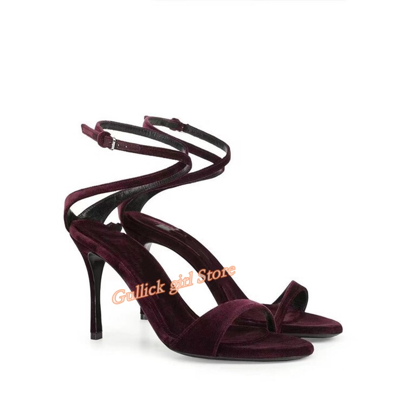 Kids Shoes Women - Velvet Ankle Buckle Sandals Open Toe