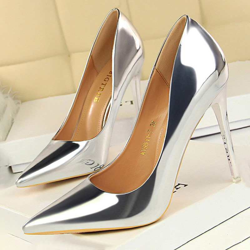 Patent Leather Pump - BIGTREE Shoes Woman Pumps Patent Leather