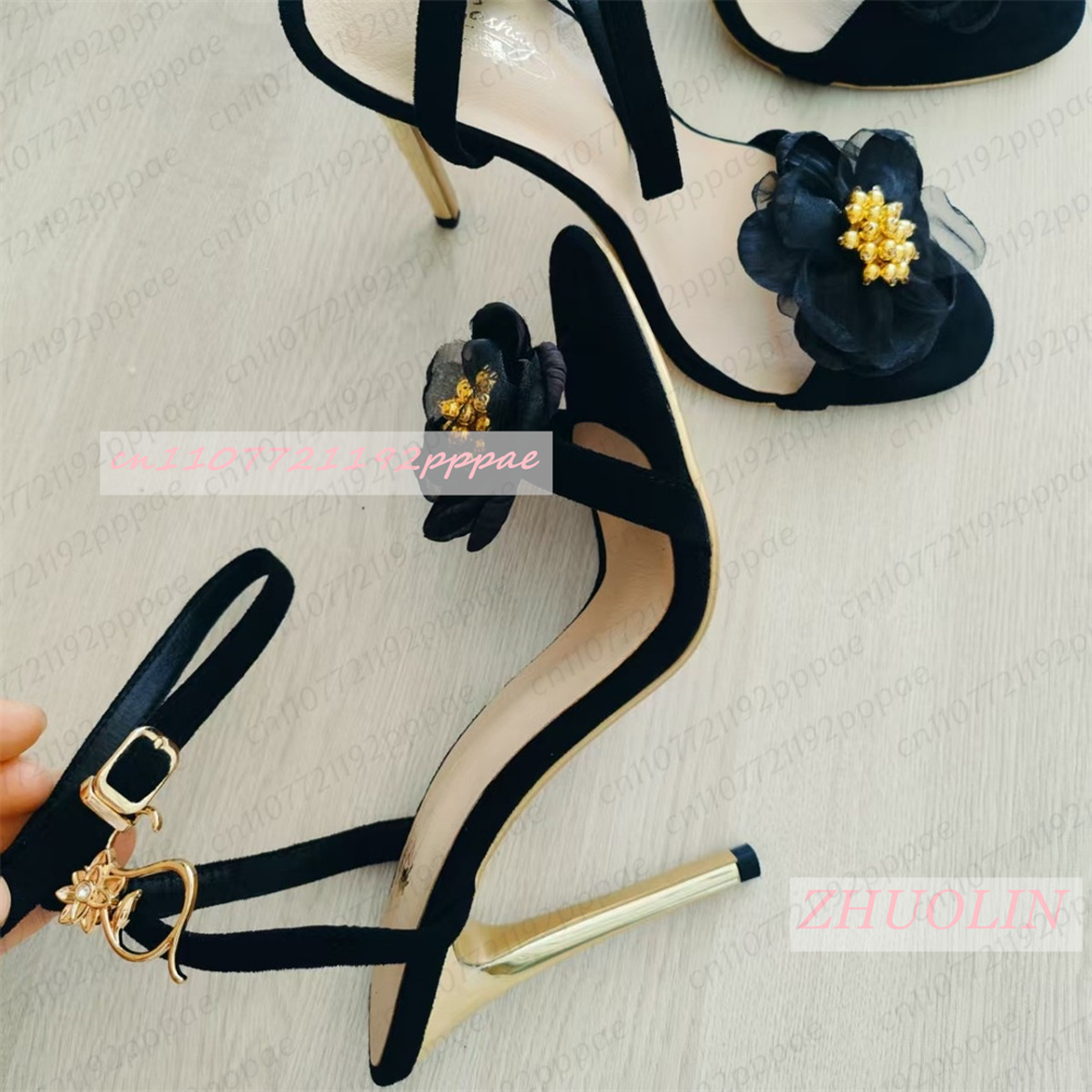 Women Black Tulle Flower Stile - Kids Shoes Women ulasan dan harga