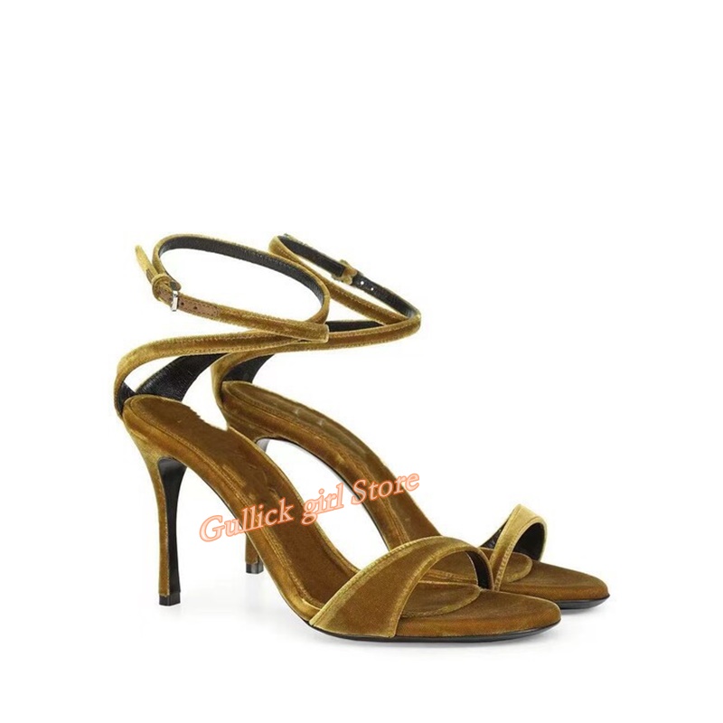 Velvet Ankle Buckle Sandals Op - Kids Shoes Women ulasan dan harga