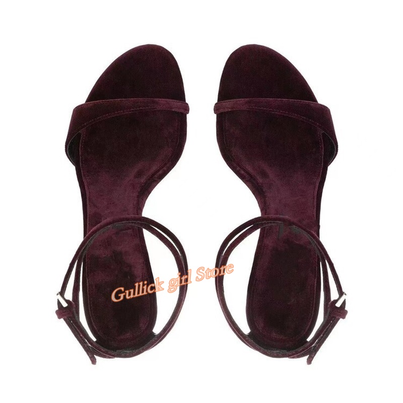 Velvet Ankle Buckle Sandals Op - Kids Shoes Women ulasan dan harga