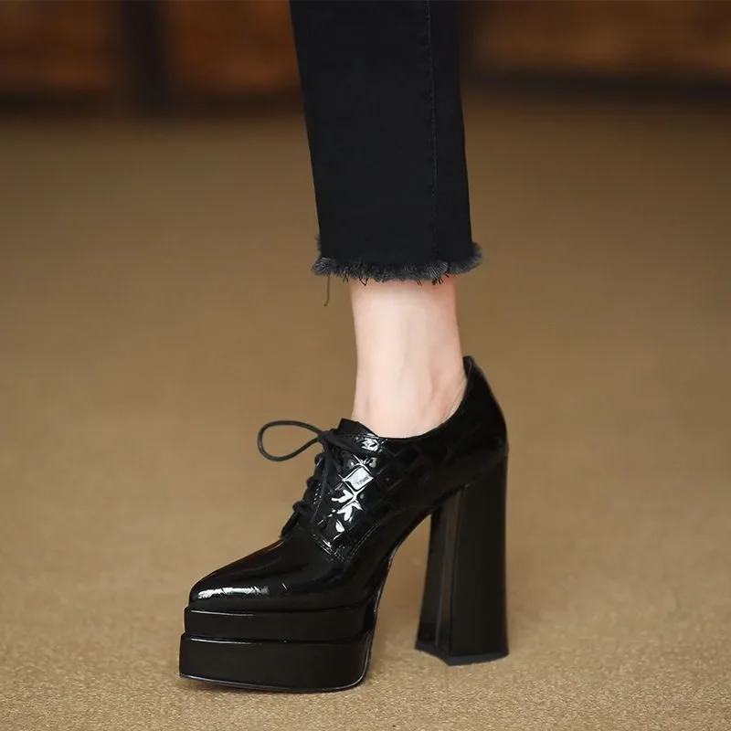 Pointed Toe Strappy High Heels - Patent Leather Pump ulasan dan harga