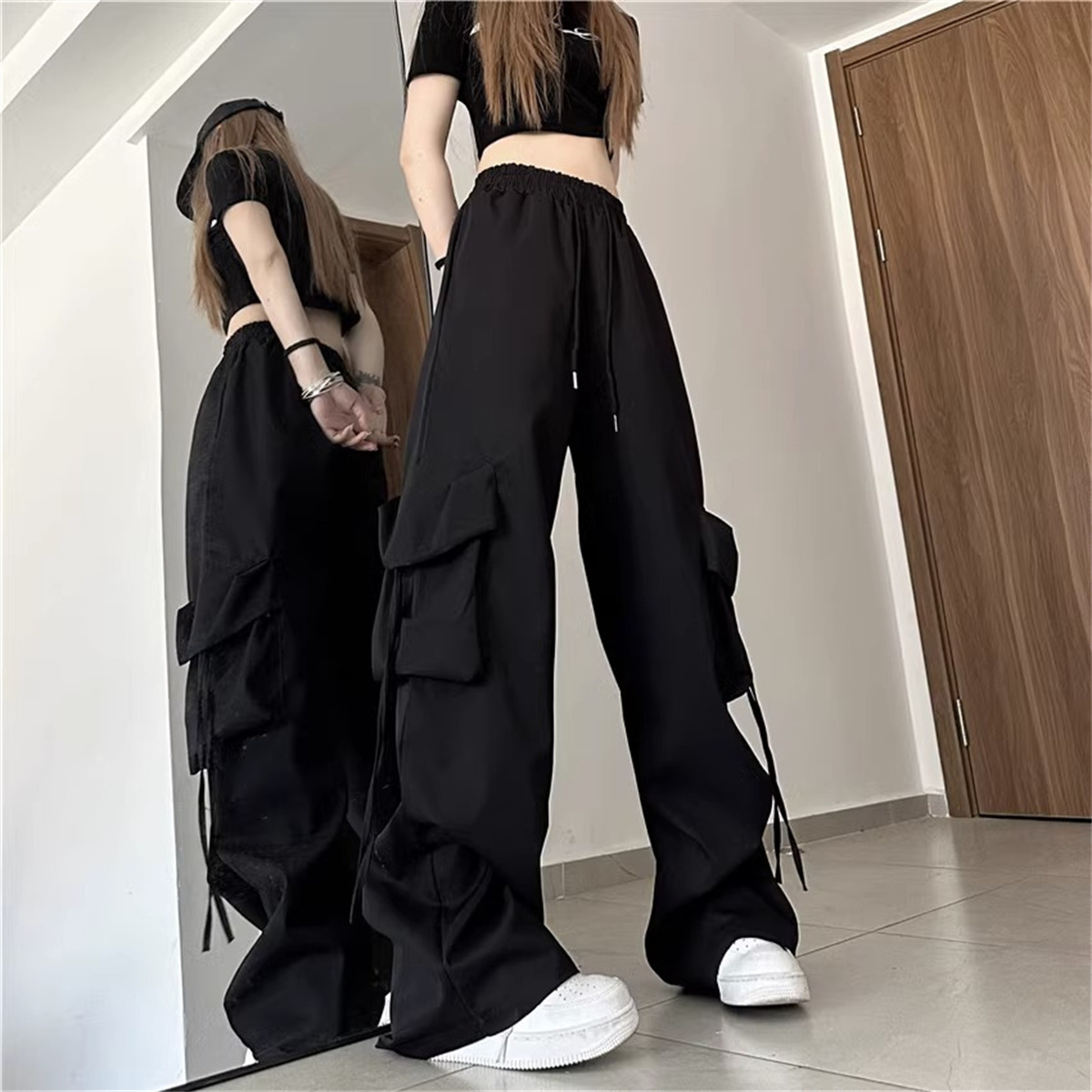 Plus Size Women Cargo Pants Hi - Women Shoes Joggers ulasan dan harga