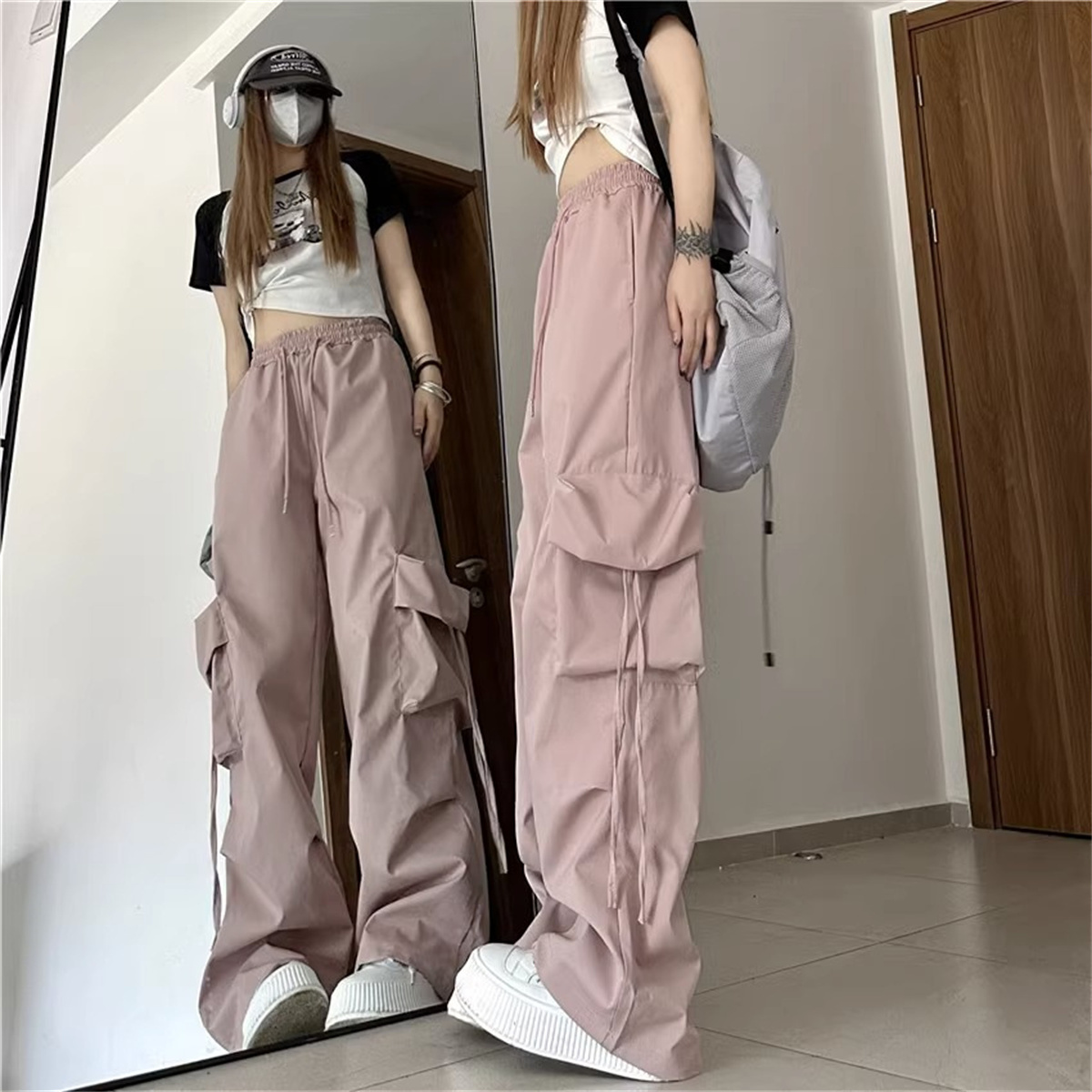 Plus Size Women Cargo Pants Hi - Women Shoes Joggers ulasan dan harga
