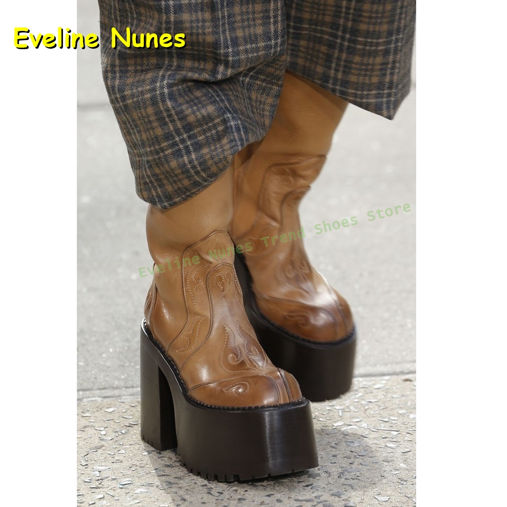 Embroidery Platform Knee High  - Women'S Shoes Trending 2025 ulasan dan harga