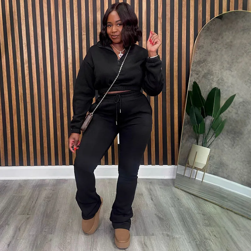 Solid Casual Tracksuits Set Wo - Women Shoes Joggers ulasan dan harga