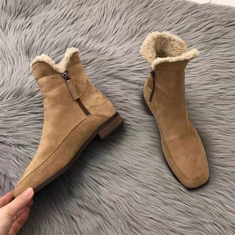 Women Fur Snow Boots Flats Spo - Women'S Shoes Trending 2025 ulasan dan harga