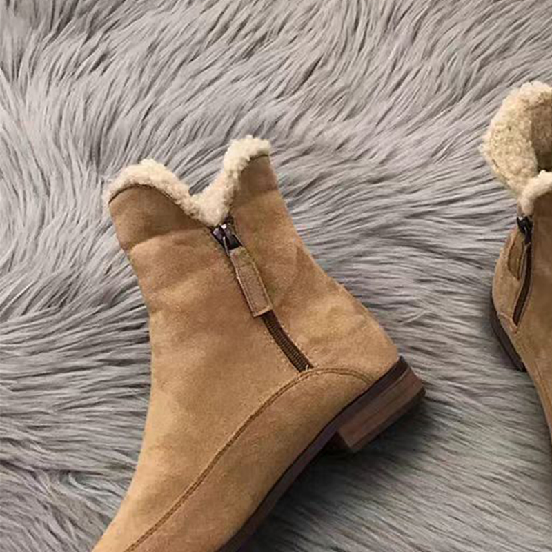 Women Fur Snow Boots Flats Spo - Women'S Shoes Trending 2025 ulasan dan harga