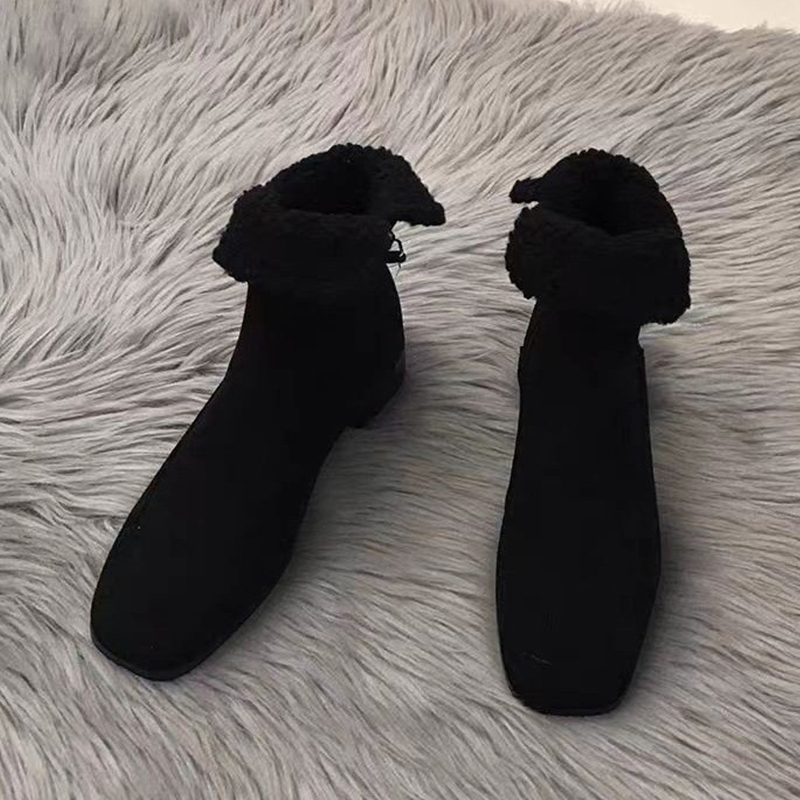 Women Fur Snow Boots Flats Spo - Women'S Shoes Trending 2025 ulasan dan harga