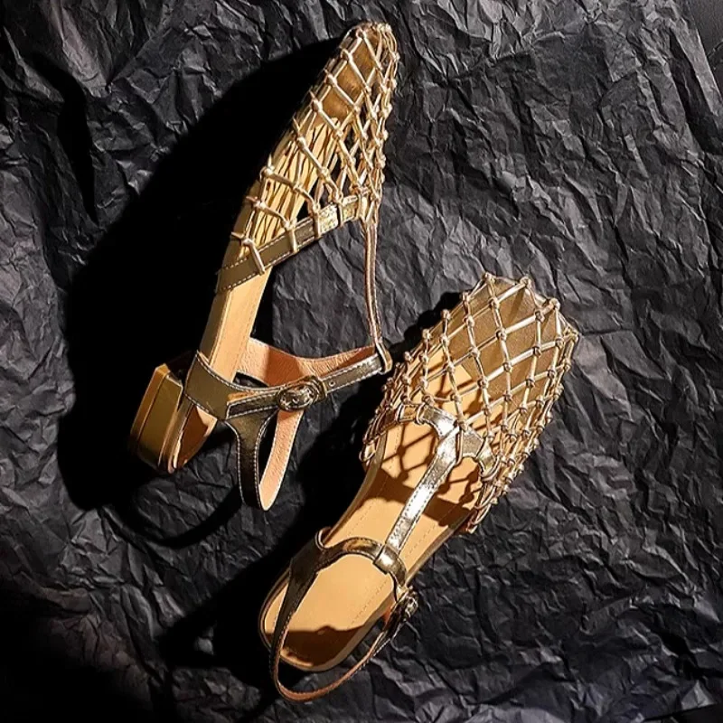 Women Weave Mesh Sandals Squar - Women'S Shoes Trending 2025 ulasan dan harga