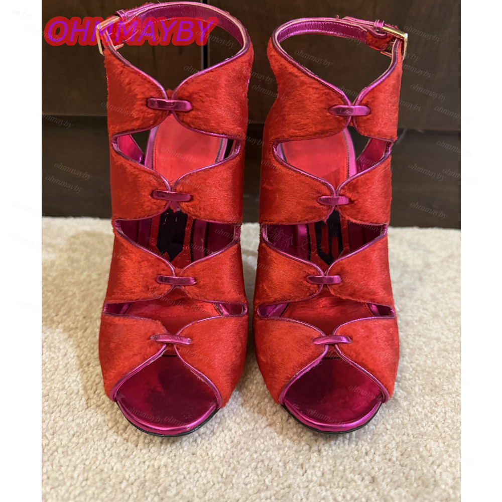 Women Red Velvet Peep Toe Sand - Kids Shoes Women ulasan dan harga
