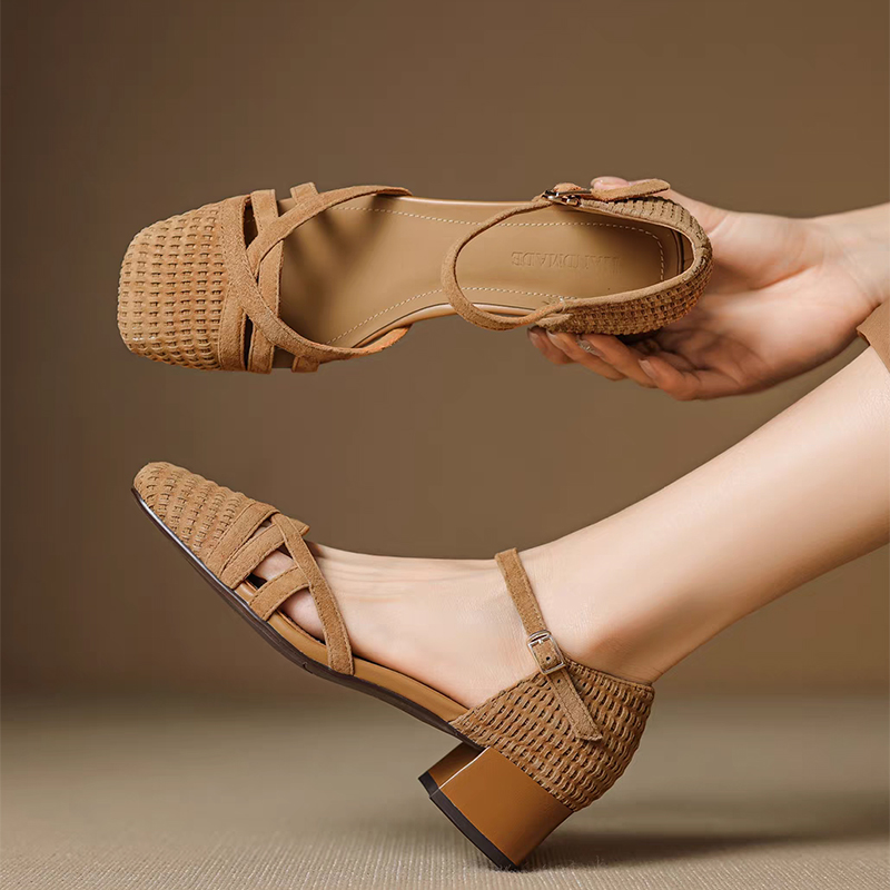 Retro Weave High Heel Sandals  - Women'S Shoes Veja ulasan dan harga
