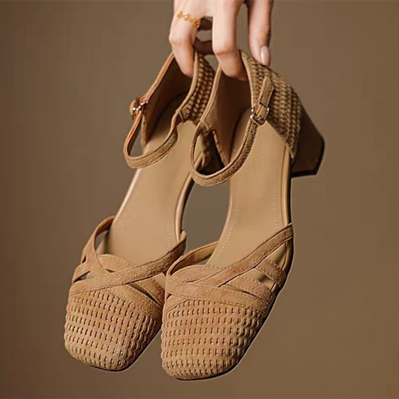 Retro Weave High Heel Sandals  - Women'S Shoes Veja ulasan dan harga