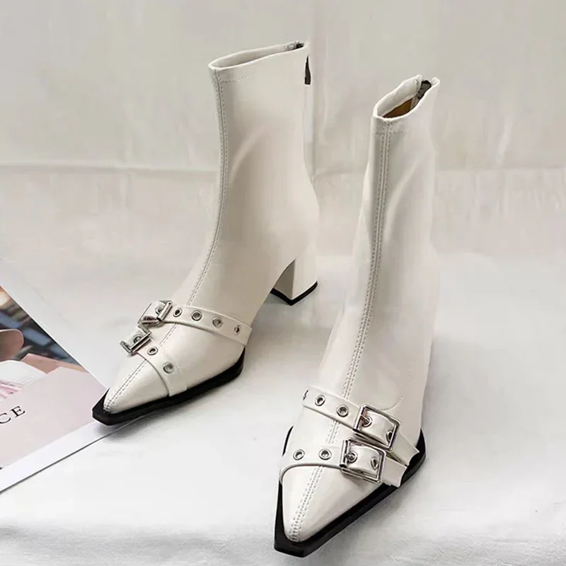 High Heels Ankle Boots Women C - Women'S Shoes Trending 2025 ulasan dan harga