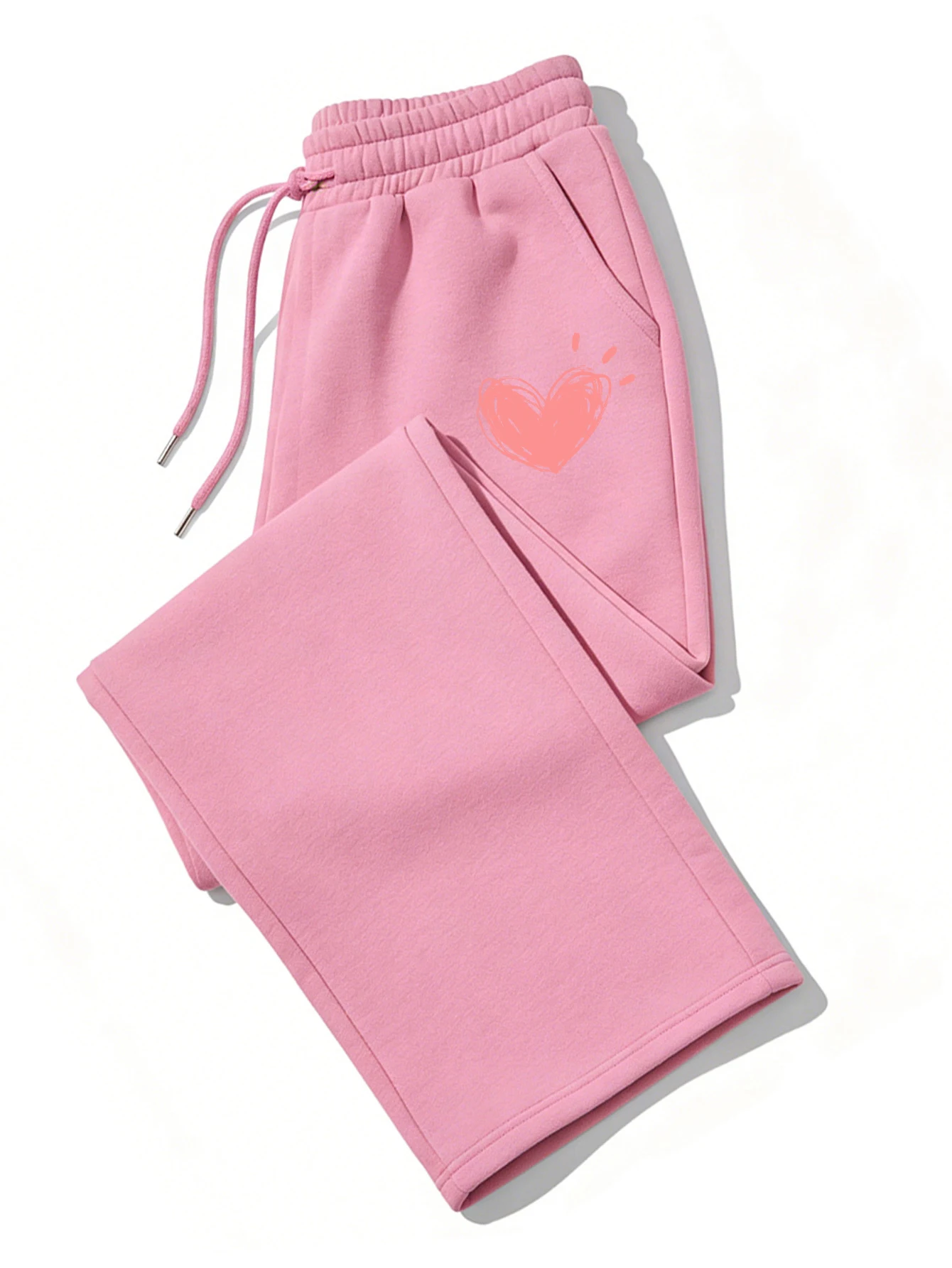 Women Cute Heart Printed Sweat - Women Shoes Joggers ulasan dan harga