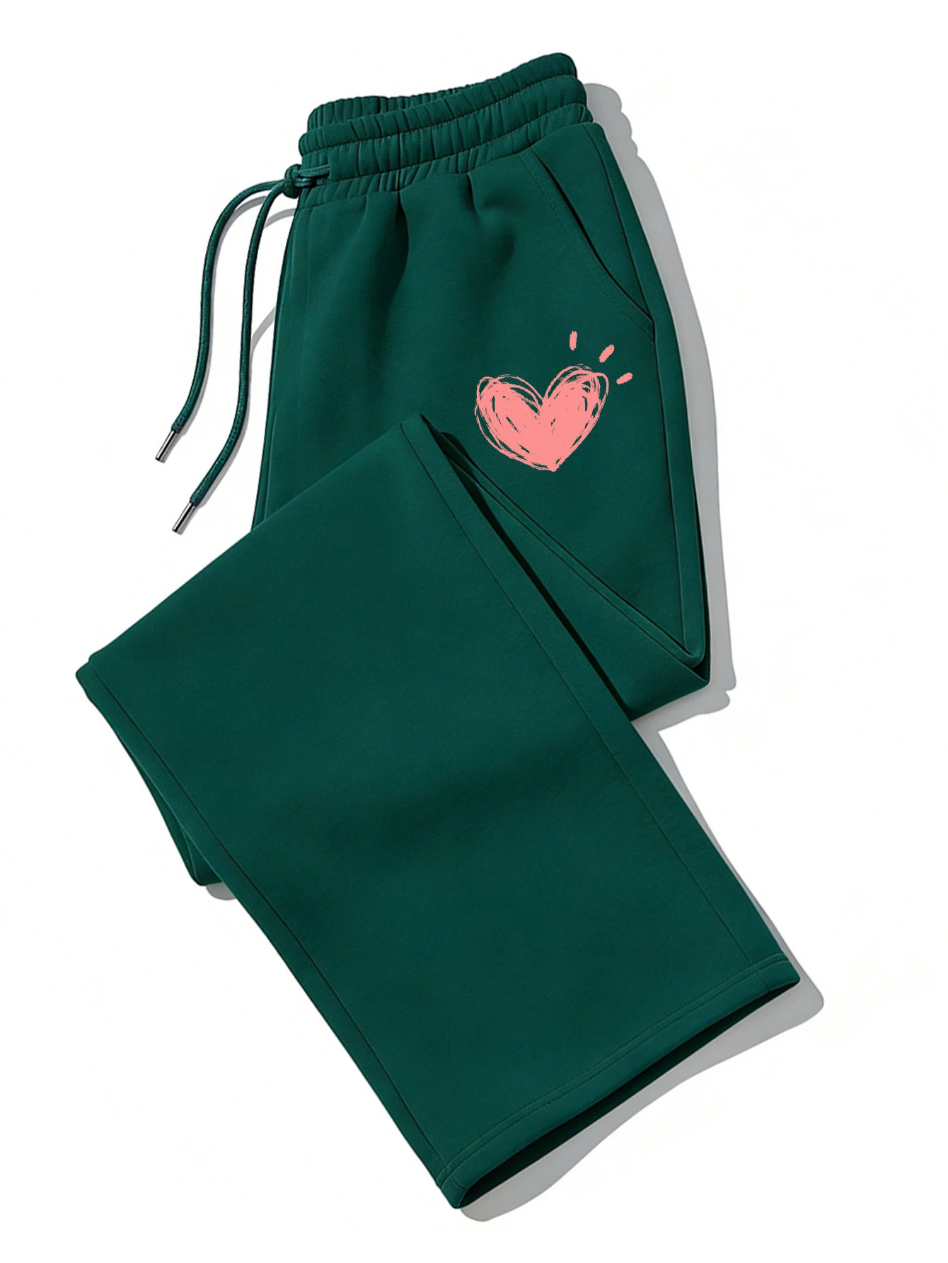 Women Cute Heart Printed Sweat - Women Shoes Joggers ulasan dan harga