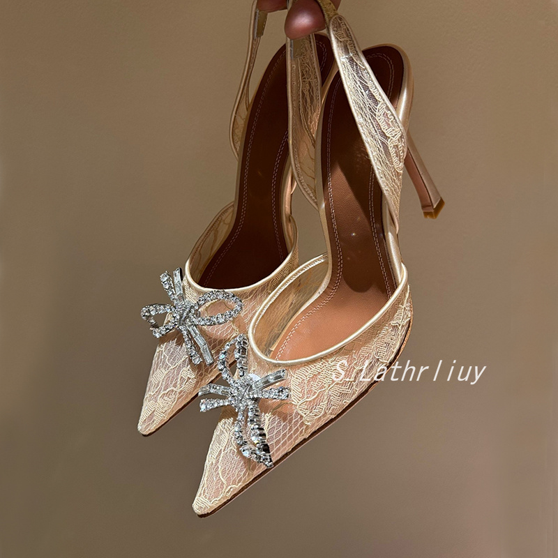 Sandals Rhinestone Flower Poin - Patent Leather Pump ulasan dan harga